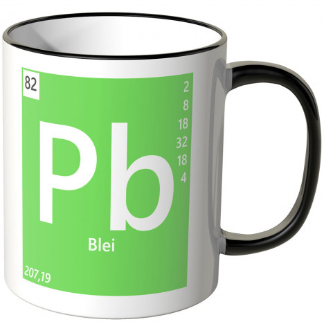 JUNIWORDS Tasse Element Blei "Pb"