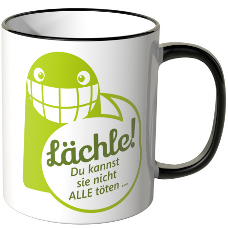 JUNIWORDS Tasse Lächle! Du kannst sie nicht alle töten - Motiv 2