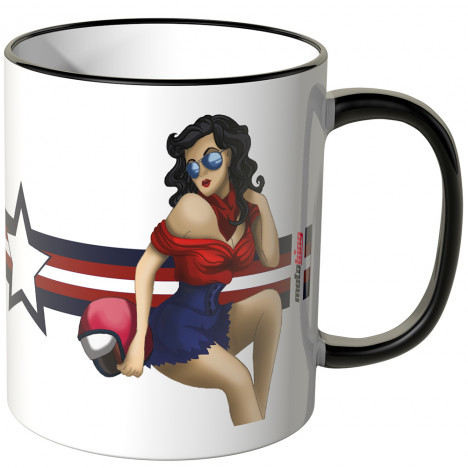 JUNIWORDS Tasse Pin Up Girl Motiv 1