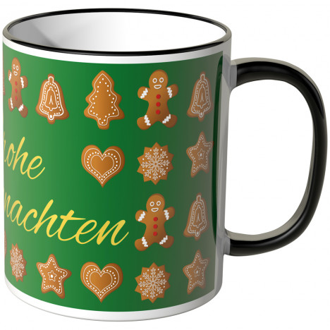 JUNIWORDS Tasse Frohe Weihnachten Lebkuchen - grün