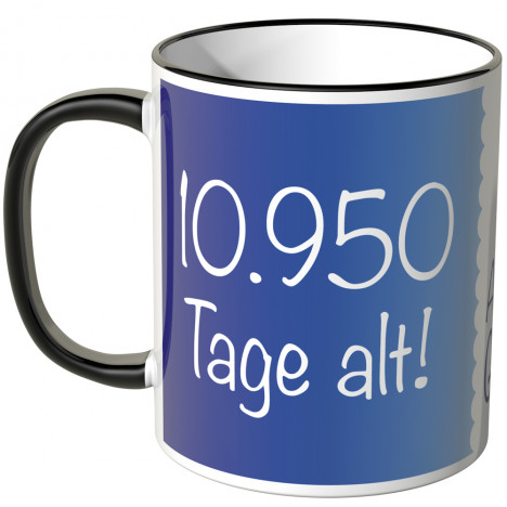 JUNIWORDS Tasse 10.950 Tage alt! (30 Jahre) - blau