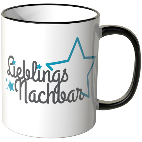 JUNIWORDS Tasse Lieblingsnachbar mit Stern