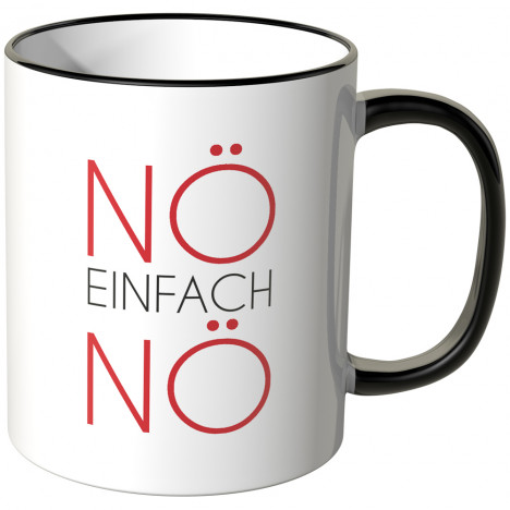 JUNIWORDS Tasse Nö einfach Nö - rot