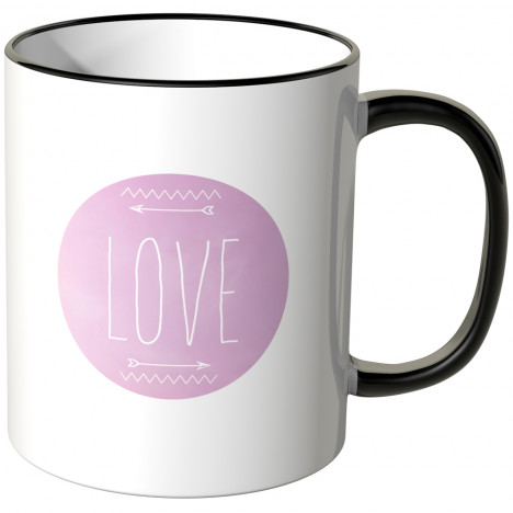 JUNIWORDS Tasse Love lila