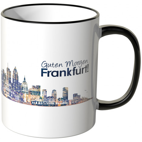 JUNIWORDS Tasse "Guten Morgen Frankfurt!" Skyline bei Nacht