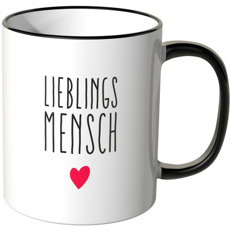 JUNIWORDS Tasse Lieblingsmensch mit kleinem Herz