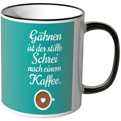 Gähnen Müdigkeit Tasse