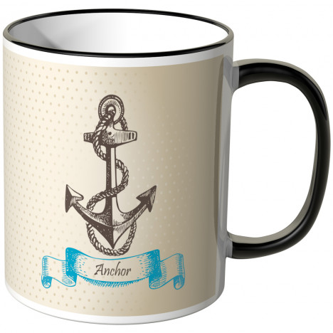 JUNIWORDS Tasse Anchor beige