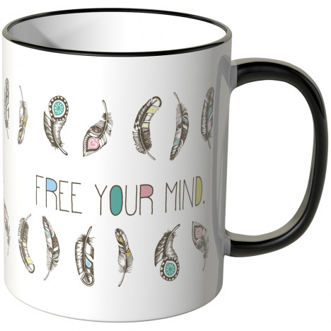 JUNIWORDS Tasse Free your mind.