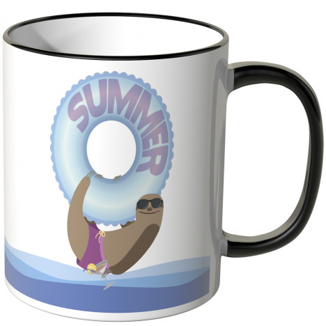 donut faultier tasse