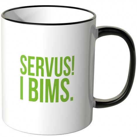 JUNIWORDS Tasse Servus! I bims.