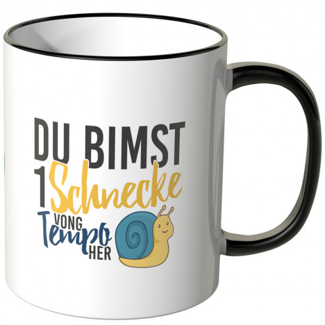 JUNIWORDS Tasse Du bimst 1 Schnecke vong Tempo her