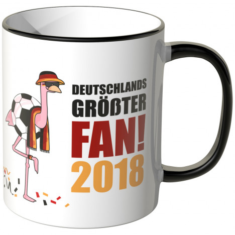 JUNIWORDS Tasse Deutschlands größter Fan! 2018 Flamingo