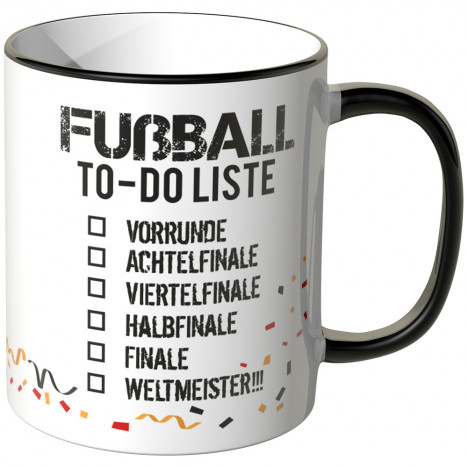 JUNIWORDS Tasse Fußball To-Do Liste