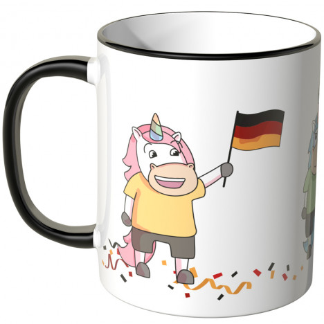 JUNIWORDS Tasse Einhorn Fußballfans Deutschland