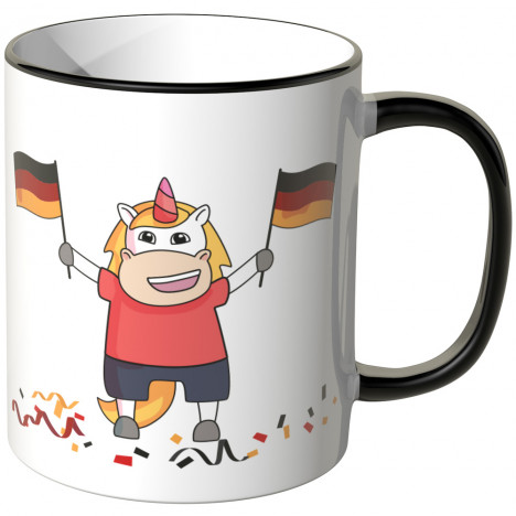 JUNIWORDS Tasse Einhorn Flagge Deutschland