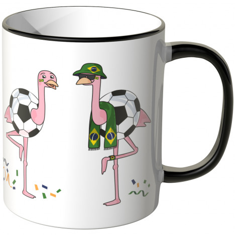 JUNIWORDS Tasse Brasilien Flamingo-Fans