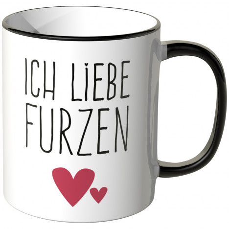 JUNIWORDS Tasse Ich liebe furzen