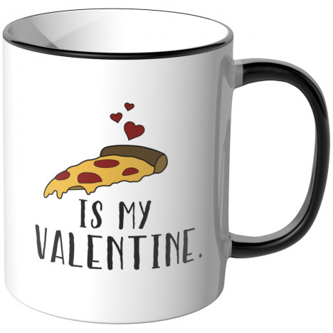 JUNIWORDS Tasse Pizza is my Valentine.