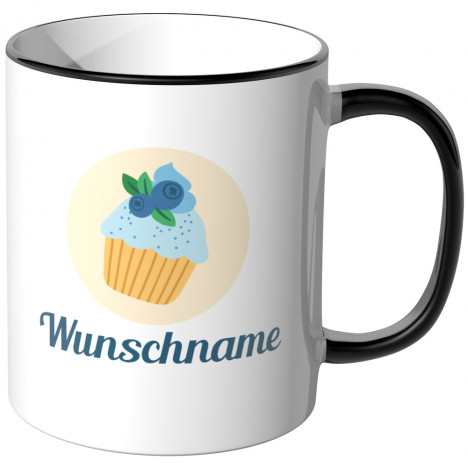 JUNIWORDS Tasse Cupcake mit Wunschname - Motiv 6