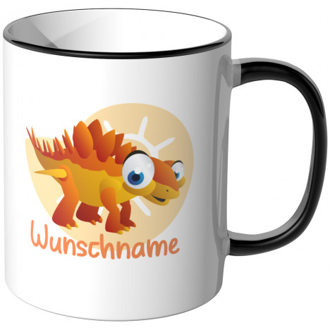 JUNIWORDS Tasse Ankylosaurus mit Wunschname