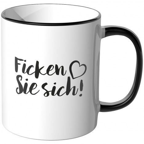 JUNIWORDS Tasse Ficken Sie sich! 