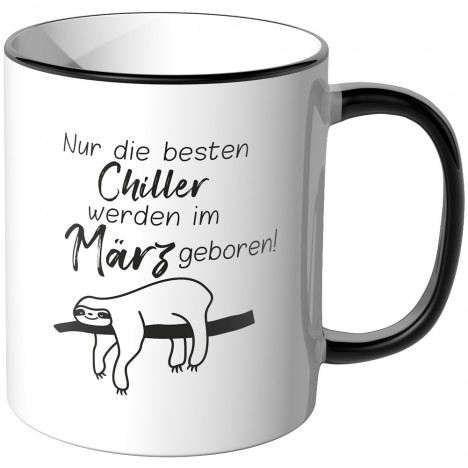 JUNIWORDS Tasse Nur die besten Chiller werden im März geboren!