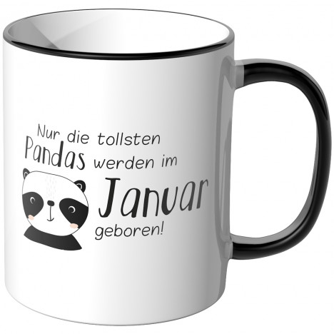 JUNIWORDS Tasse Nur die tollsten Pandas werden im Januar geboren!