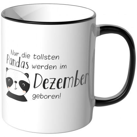 JUNIWORDS Tasse Nur die tollsten Pandas werden im Dezember geboren!