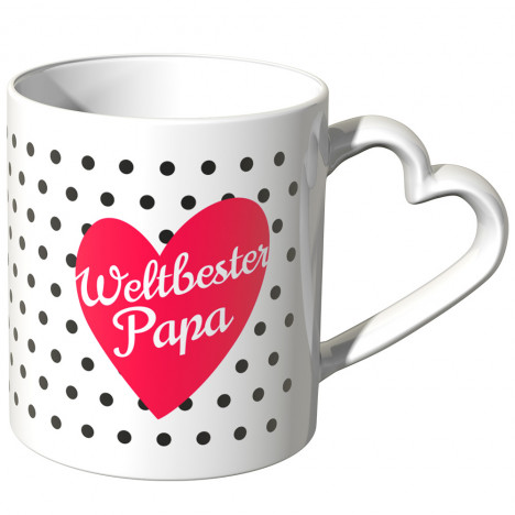 JUNIWORDS Herz Tasse Weltbester Papa