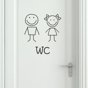 Wandtattoo WC Smiley