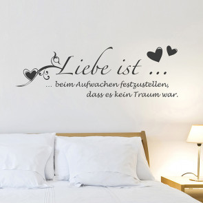 Liebe ist kein Traum Wandtattoo