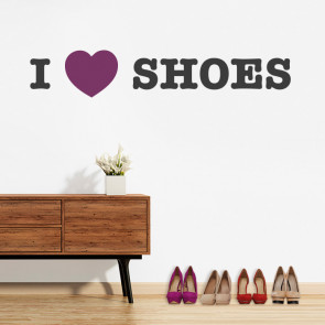 I LOVE SHOES Wandtattoo