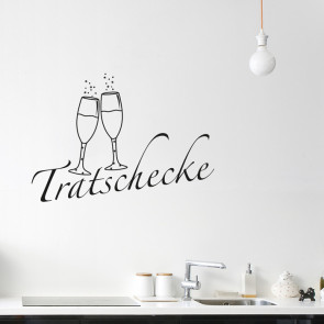 Wandtattoo Spruch - Tratschecke