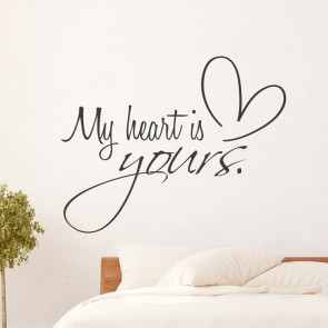Wandtattoo Spruch - my heart is yours