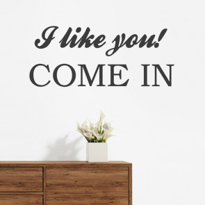 Wandtattoo Spruch - I like you come in