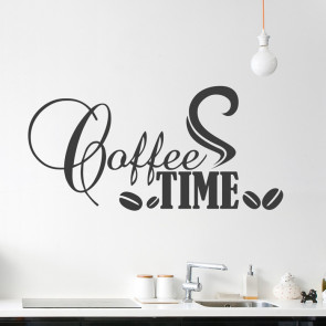 Wandtattoo Spruch - Coffeetime