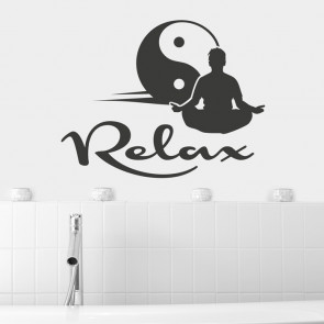 Wandtattoo Spruch - Relax Yin Yang