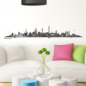 Wandtattoo Skyline Duisburg ohne Fluss