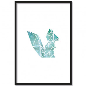 eichhörnchen origami poster