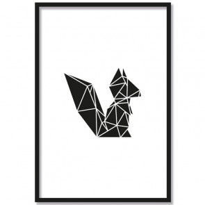 eichhörnchen origami poster