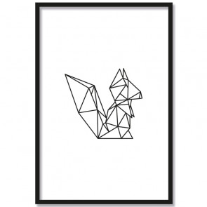 eichhörnchen origami poster