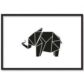 elefant origami poster