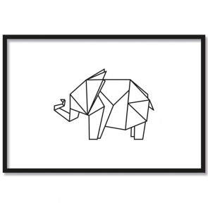 elefant origami poster