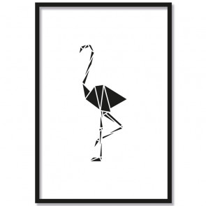 flamingo origami poster