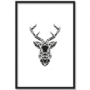 hirschkopf origami poster