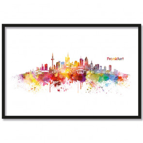 Poster Skyline Frankfurt Aquarell