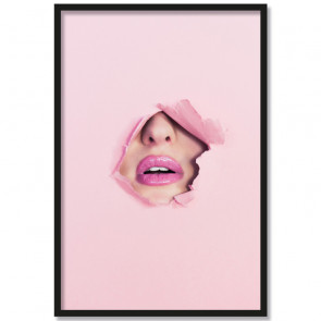 Poster Lippen Pink Pastell 