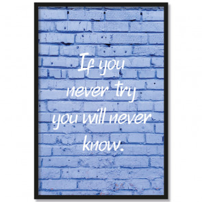 Poster If you never try you will never know.