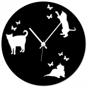 Wanduhr - Katzen